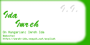 ida imreh business card